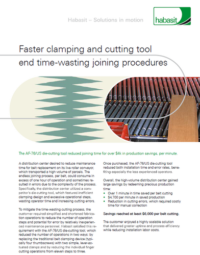 Faster clamping and cutting tool end time-wasting joining procedures