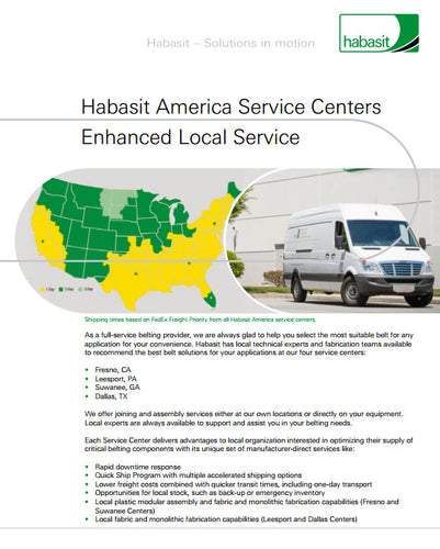 1- Habasit America Service Centers - Complete Overview