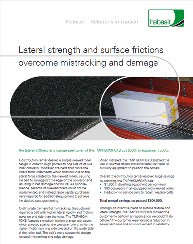 Lateral strength and surface frictions overcome mistracking  and damage